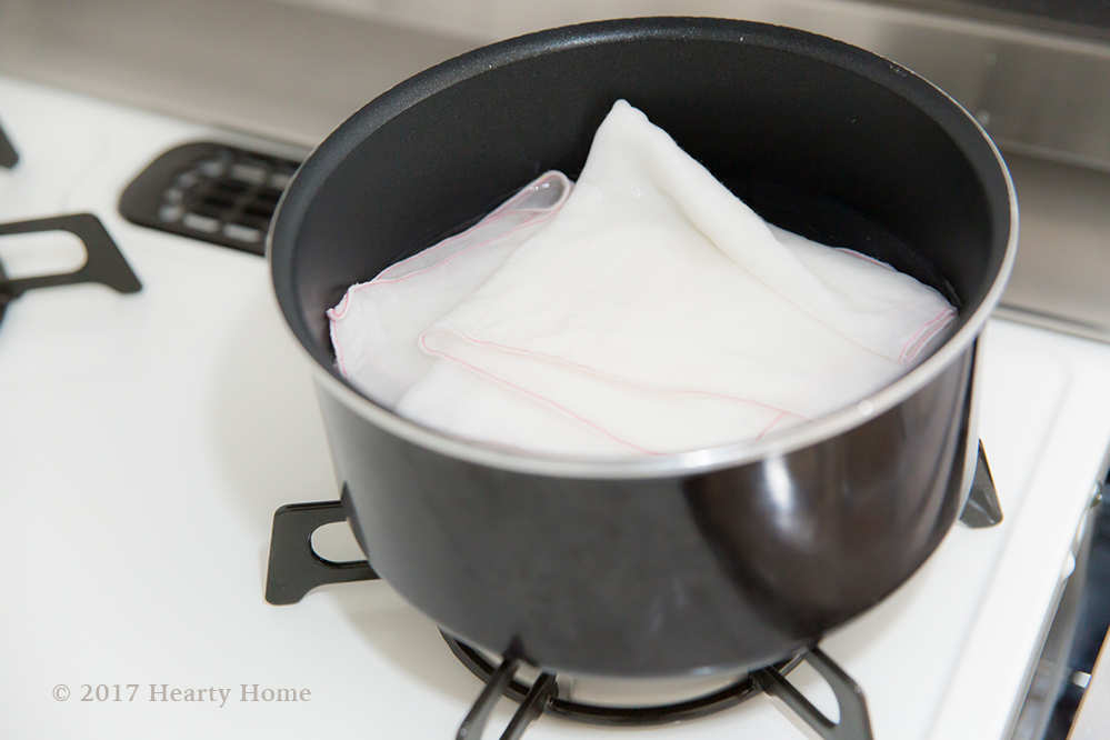 煮洗い 布巾 おしぼり ナチュラルクリーニング 重曹 酸素系漂白剤